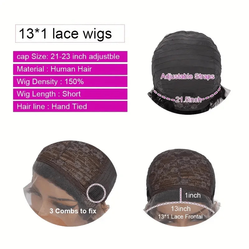 Ginger Curly Pixie Bob Wig