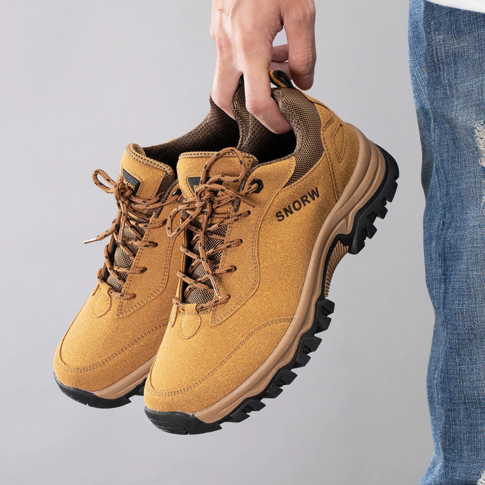 Zapatillas de senderismo para hombre, botas de montaña para exteriores, calzado de escalada antideslizante, zapatos de trekking, botas de goma tácticas de caza para caminar