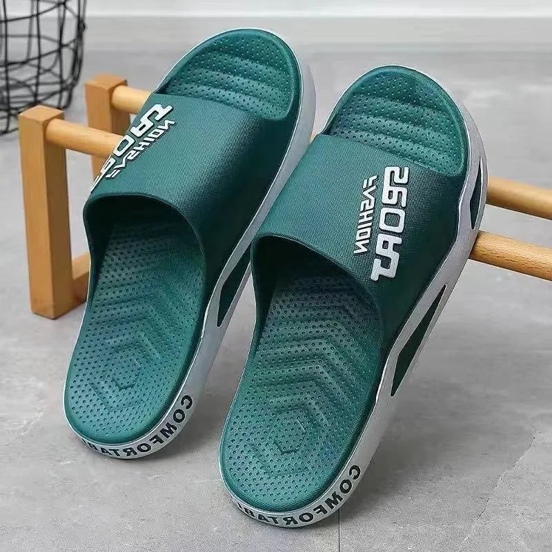 Pantuflas de hombre que se pueden llevar en verano. Sandalias de moda para hombre para baño, casa, antideslizantes, de interior y de casa