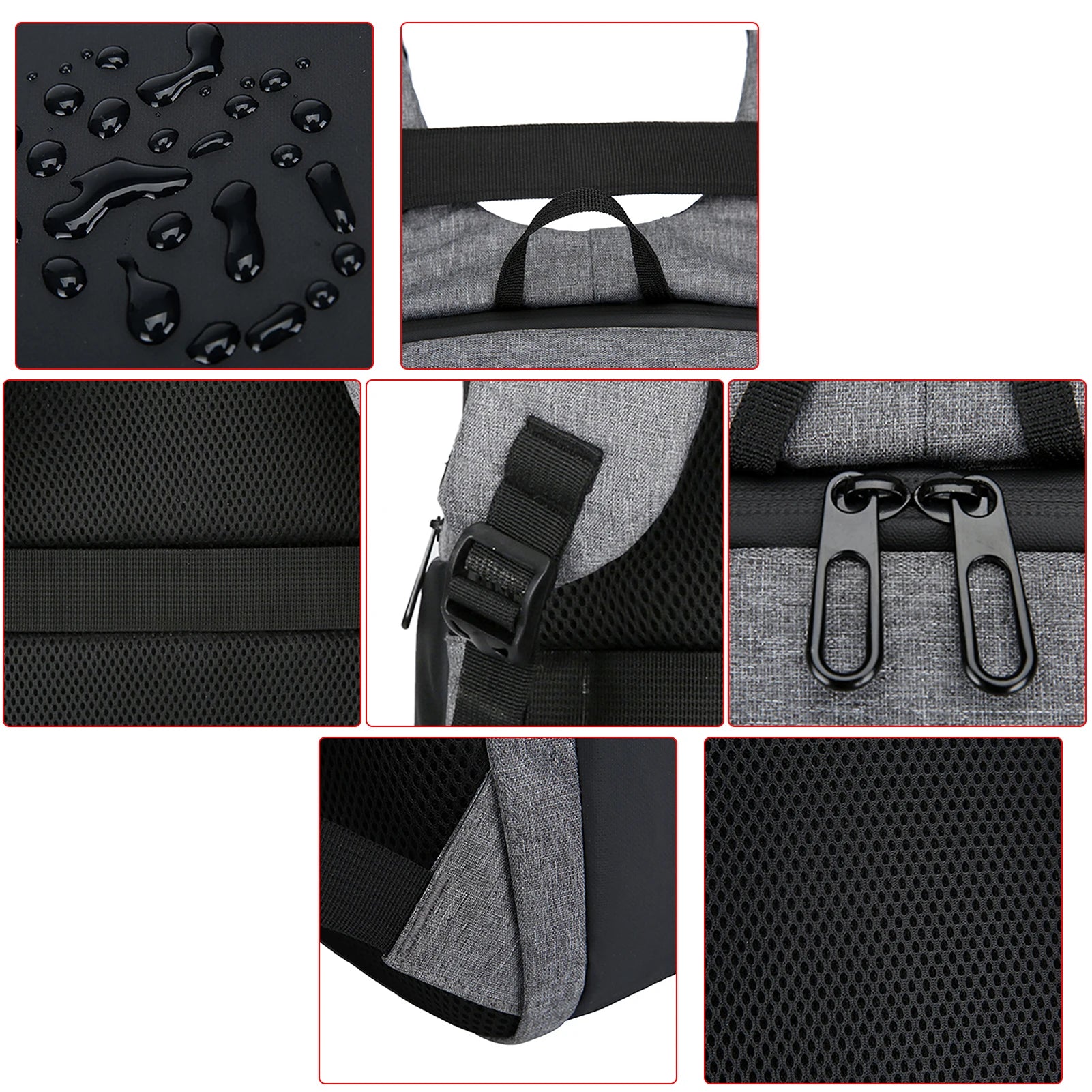 Laptop-ryggsekk for 17-tommers laptopveske med USB-port Moteriktige vanntette ryggsekker Én veske for alle utflukter, for menn og kvinner