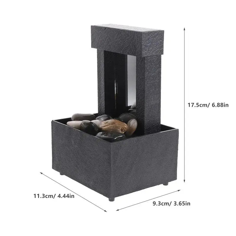 Fontaine à eau de bureau décorative, fontaine de table, relaxation, mini fontaine d'intérieur pour la décoration de la maison et l'artisanat