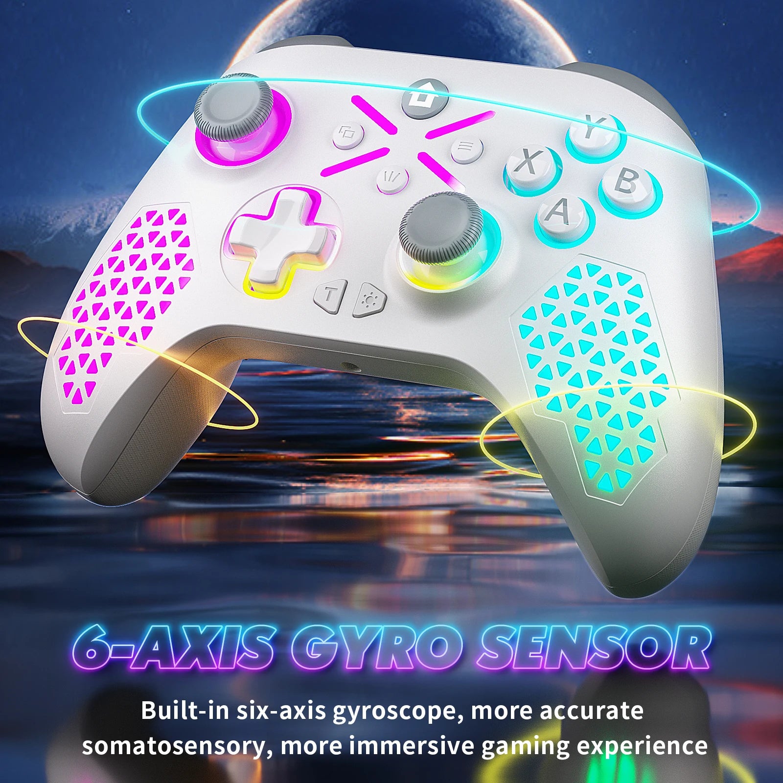 Trådløs gamepad for Xbox One, Xbox Series S, Xbox Series X-konsoll, Windows 7, 8, 10, dobbel vibrasjon med seksakset gyroskop, spillkontroller