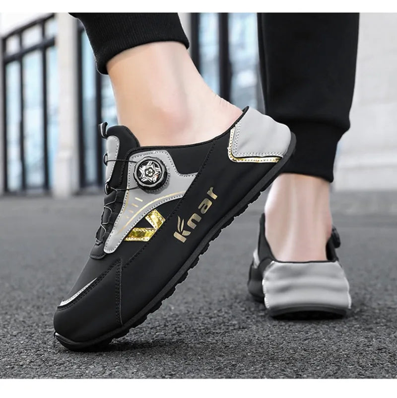 Zapatos de Hombre Moda Verano Suela Blanda Medias Pantuflas Casuales Versátiles Zapatos de Hombre de Moda Tendencia Zapatos Baotou para Exteriores