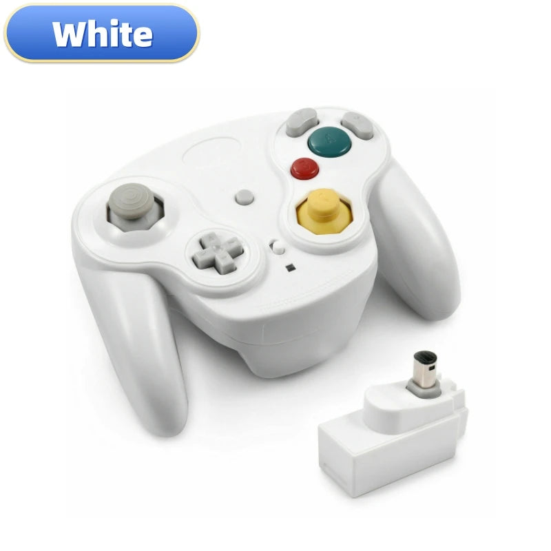 Controlador Gamepad Inalámbrico de 5 Colores para consola NGC con Adaptador 2.4G Joysticks Gamepads para Consola de Videojuegos GameCube