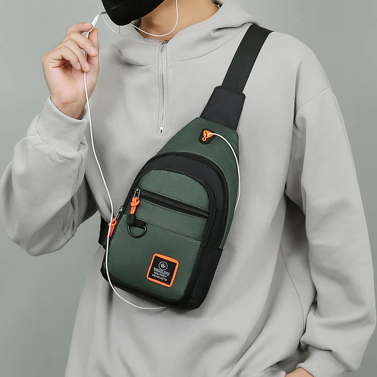 Bolso de hombro para hombre, de ocio al aire libre, para senderismo y bicicleta, bandolera deportiva impermeable, mochila de viaje, bolso de pecho para hombre, bolso de hombro