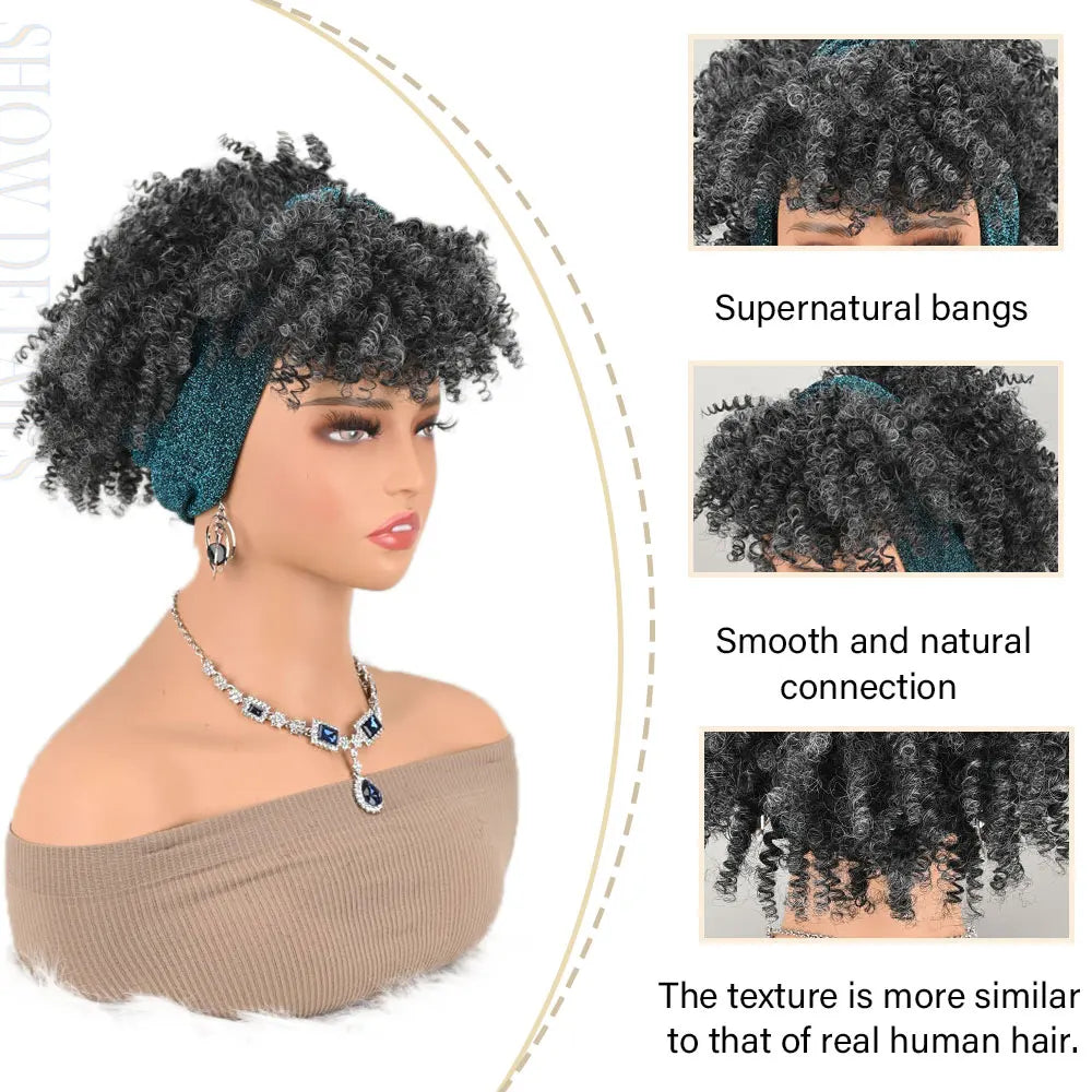 Headband Afro Wig