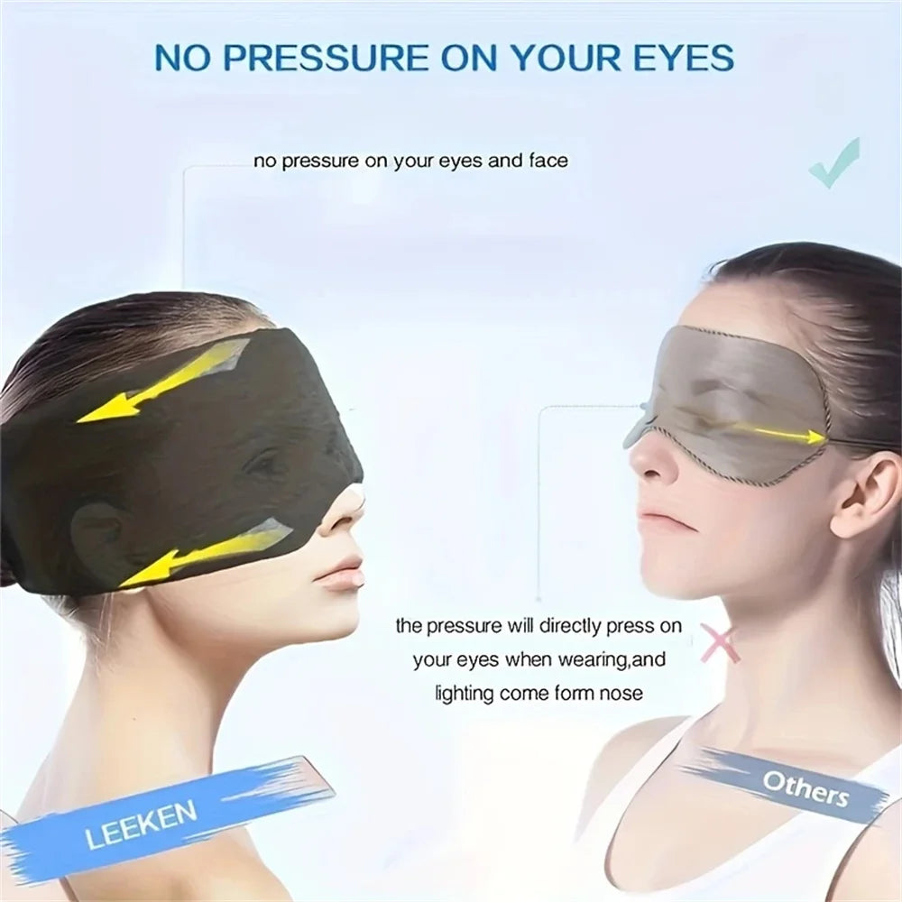 1 Mascarilla para Dormir Transpirable y Reductora de Presión Suave Portátil para Viaje Cubre Ojos para la Siesta