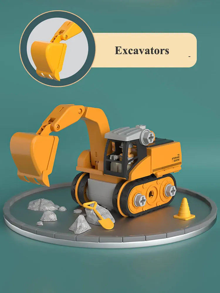 Jouets pour enfants, véhicule d'ingénierie, perceuse électrique, outils, ensembles éducatifs assemblés, outils pour garçons, cadeau de construction d'écrous