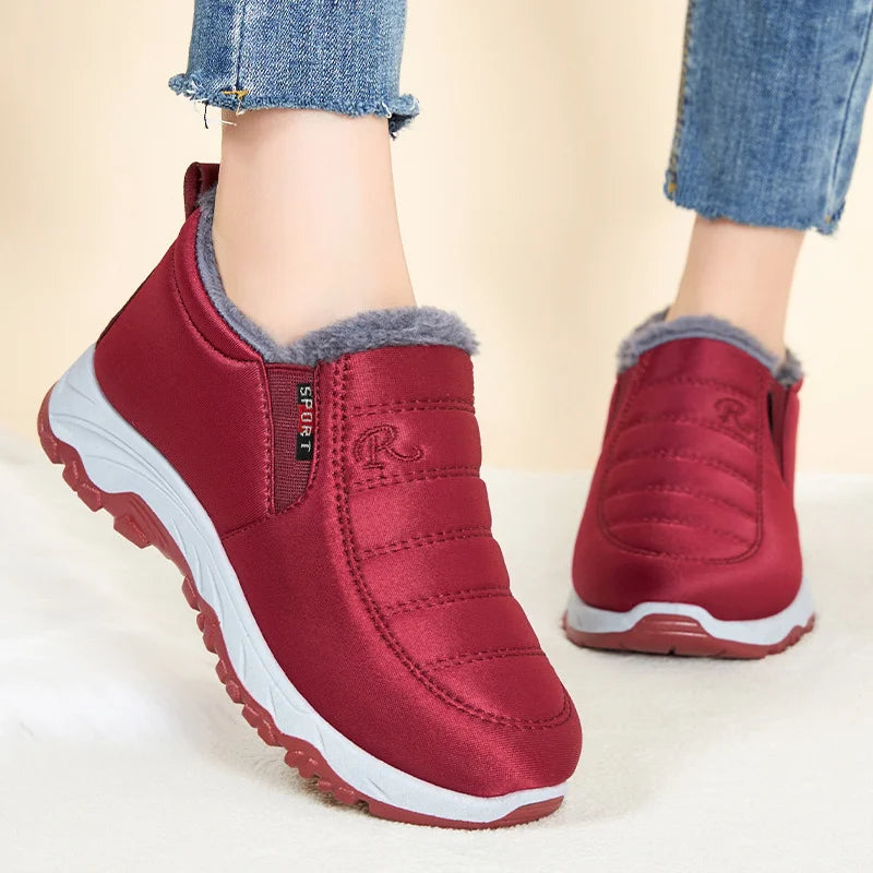 Shoes Women'S Suede Snow Boots For Winter Warmth Waterproof Sliding Boots For Warmth Outdoor Short Boots Free Shippiing