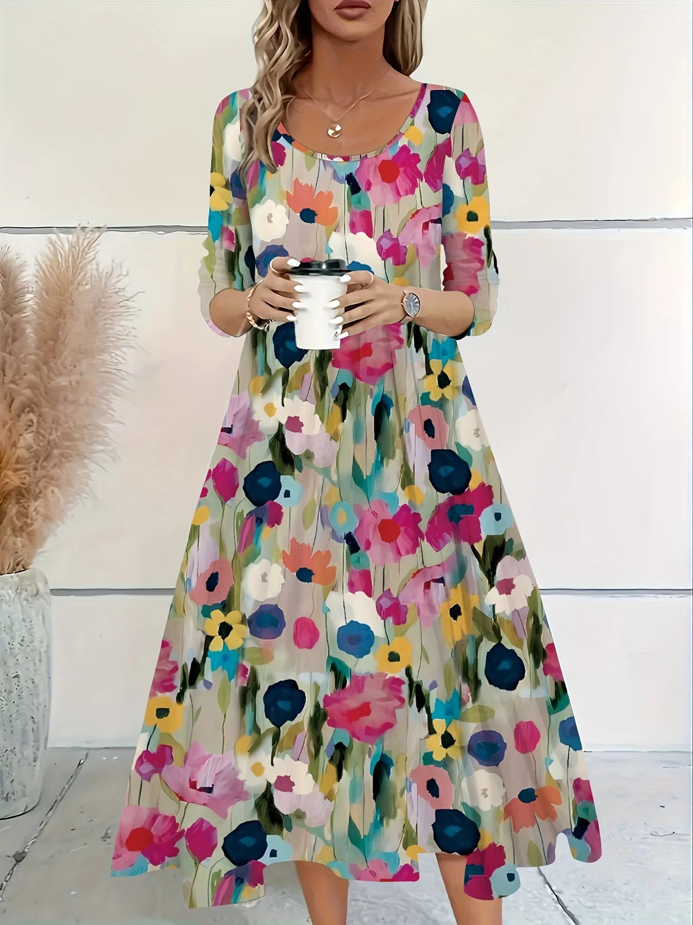 Moda Vestido Elegante de Mujer Vestido Casual Holgado de Mujer Nuevo Temperamento