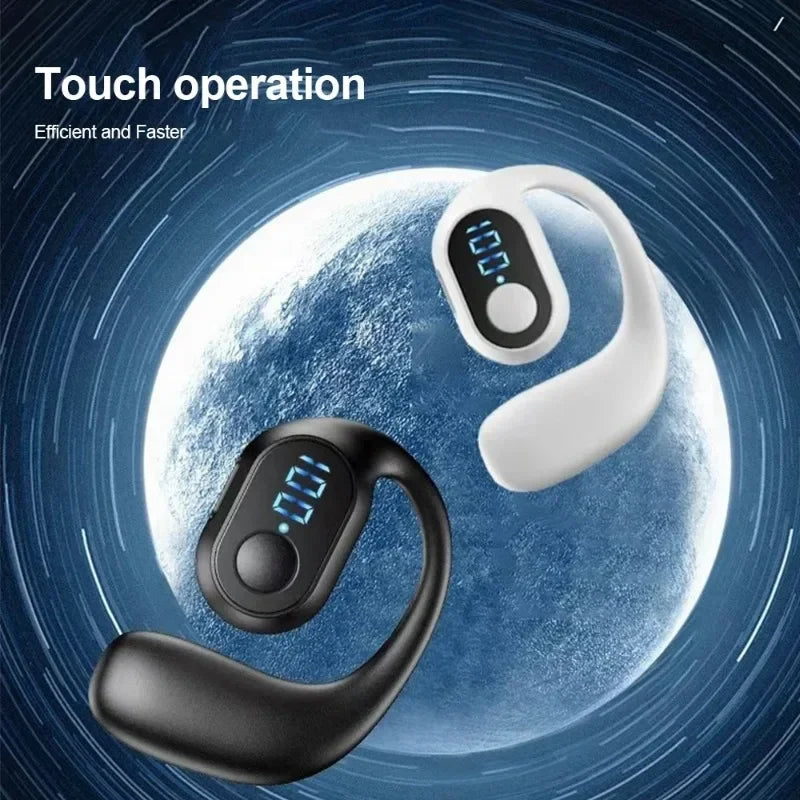 Auricular Bluetooth 5.3 TWS Inalámbrico de Gancho Orejero Auricular HiFi Estéreo con Reducción de Ruido Impermeable para Huawi Xiami
