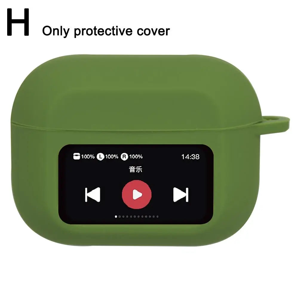 Funda para auriculares A9 Pro Funda para auriculares para Airpods Cubierta protectora Anticaídas Antigolpes Antipolvo Funda de silicona transparente
