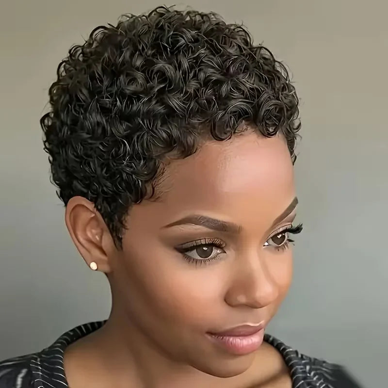 Curly Pixie Hair Wig