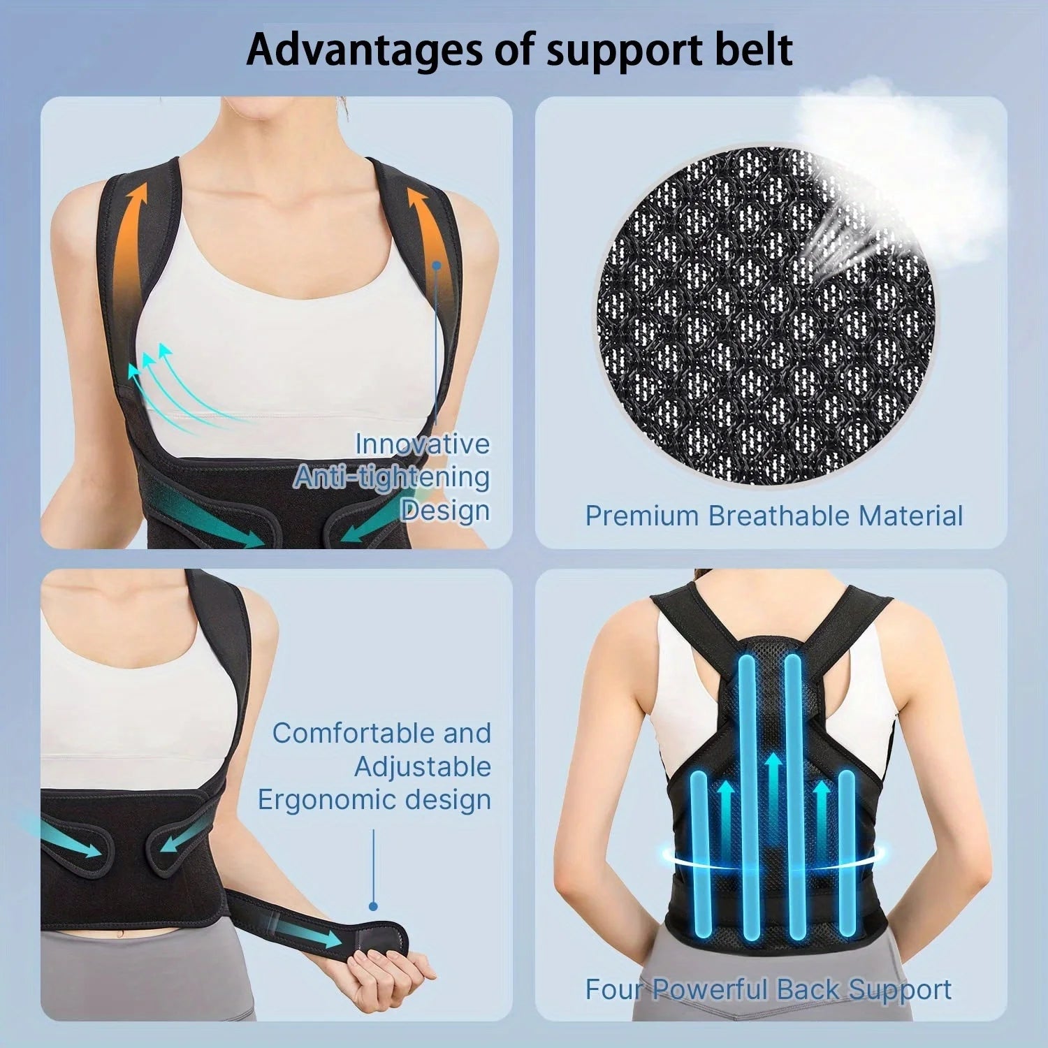 Faja ajustable para soporte postural