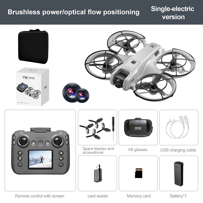 Xiaomi New V666 Mini Drone 4K Professional Aerial 8k Dual Camera Intelligent obstacle avoidance Brushless Quadcopter Kid RC Toy