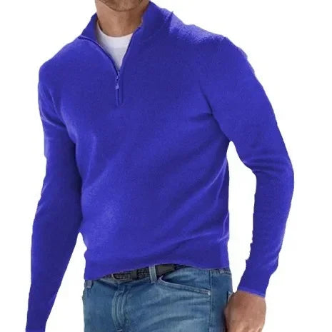 Pull décontracté à manches longues et col en V pour homme, nouvelle collection automne