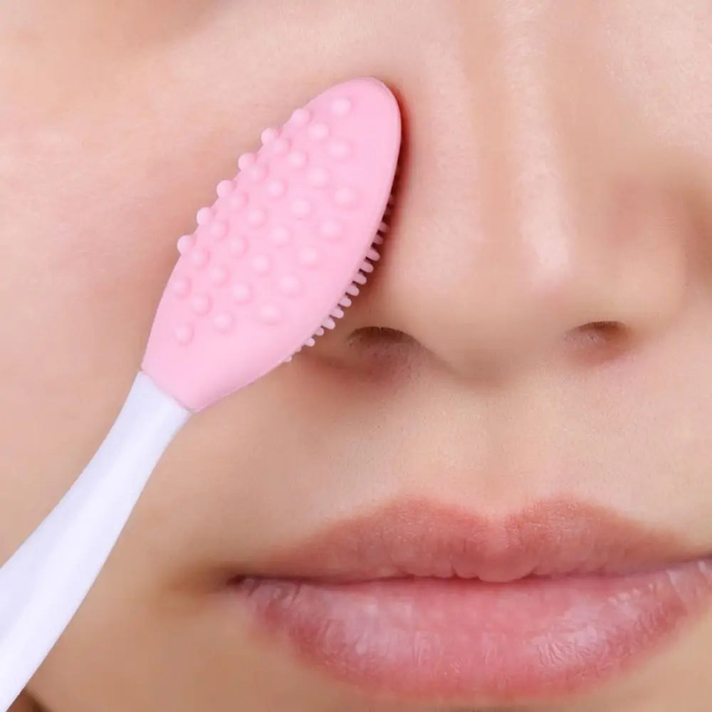 Portable Clean Pores Beauty Nose Brush Manual Silicone Clarisonic Soft Fur Facial Brush