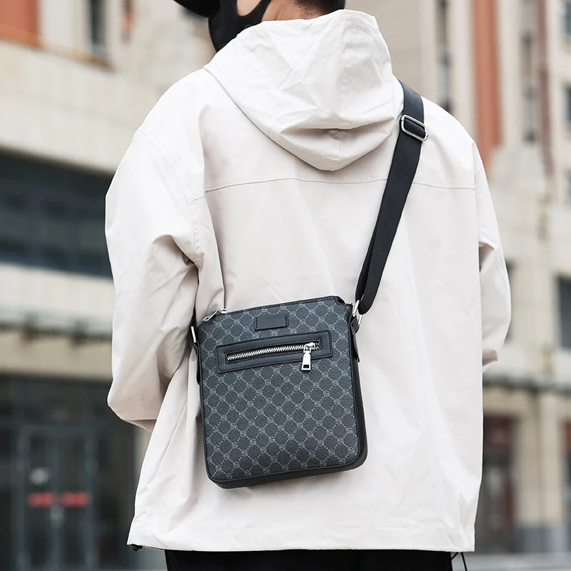 Sac bandoulière de marque de luxe pour hommes, nouveau sac messager décontracté pour homme, sac tendance pour homme, sac en cuir de créateur, sac à bandoulière