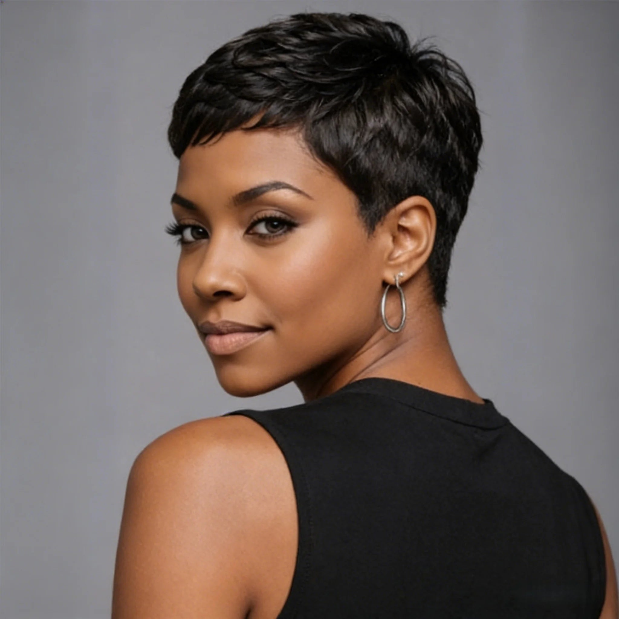 Short Pixie Cut Brazilian Human Hair Wigs for Women Full Machine Made Wig