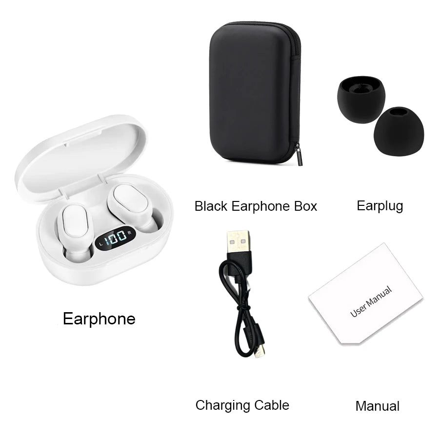 Auriculares inalámbricos E7S TWS Auriculares Bluetooth Sonido HIFI sin pérdidas Auriculares deportivos impermeables para todos los smartphones