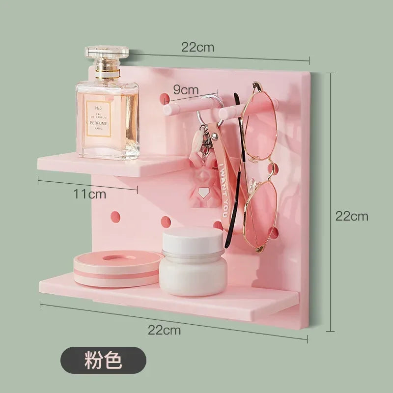 Estanterías de Pared para Decoración del Hogar, Tablero Perforado, Estante de Almacenamiento, Estantería de Cocina, Dormitorio, Estanterías Colgantes de Pared, Decoración de Pared