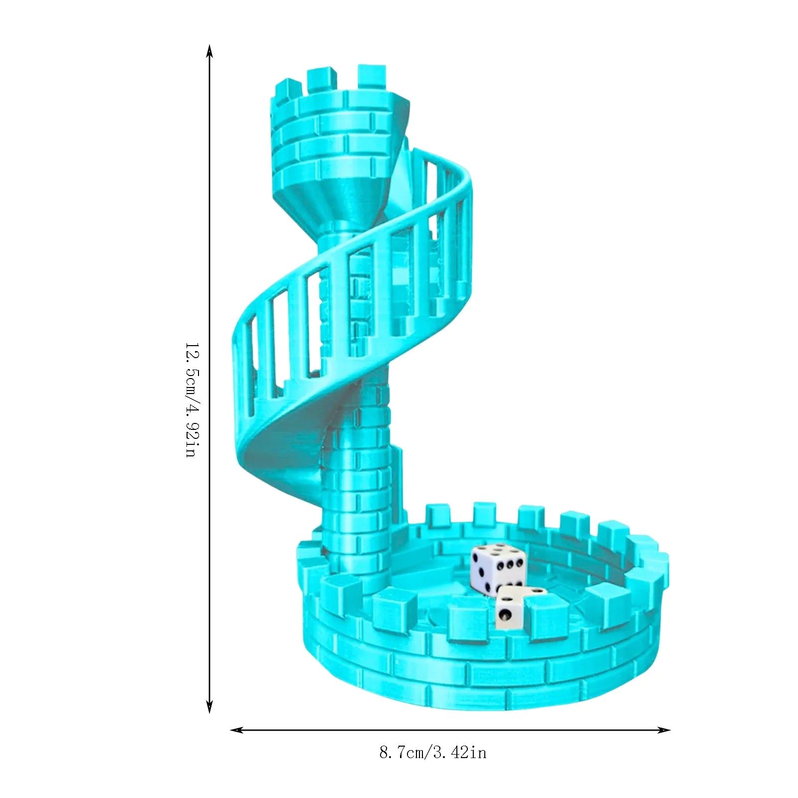 Décoration de table Château Tour de dés Tour de roulement de dés Tour de dés Thème de château romain antique Tour de roulement de dés Décoration de bureau
