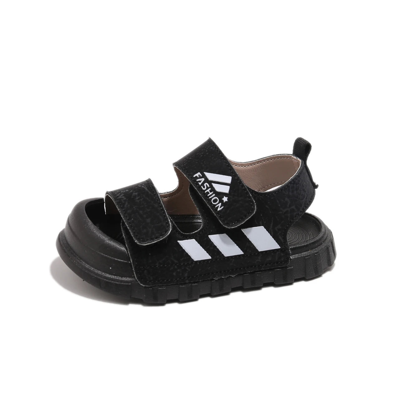 Sandalias para niños, zapatos de playa de verano para niños y niñas, sandalias para niños pequeños, sandalias de moda con punta cubierta, suaves y antinarices.
