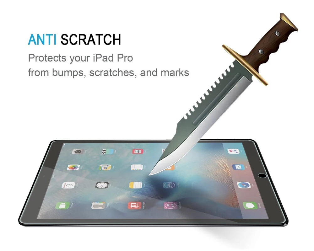 Lot de 2 films de protection d'écran en verre trempé transparent anti-rayures pour iPad 9,7" (2017/2018) (modèles 5e et 6e génération) (A1822, A1823, A1893, A1954)