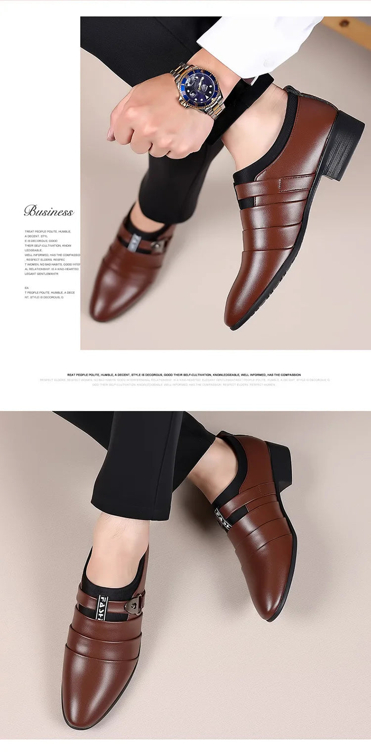Zapatos de vestir para hombre, mocasines formales para traje de boda para hombre, zapatos de oficina para boda, mocasines sin cordones, zapatos de vestir elegantes para hombre