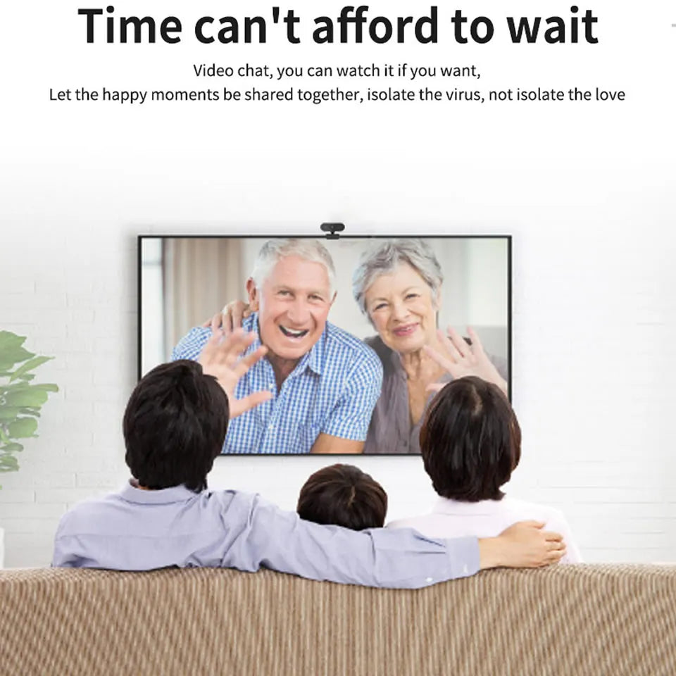 1080p HD mini-webkamera med mikrofon – USB Plug & Play for bærbar og stasjonær datamaskin