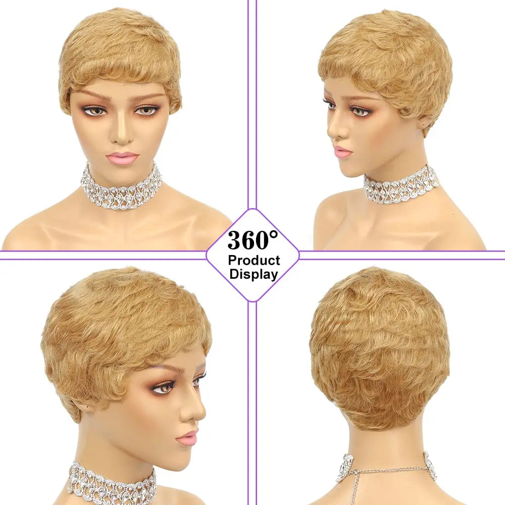 Blonde Layered Pixie Wig