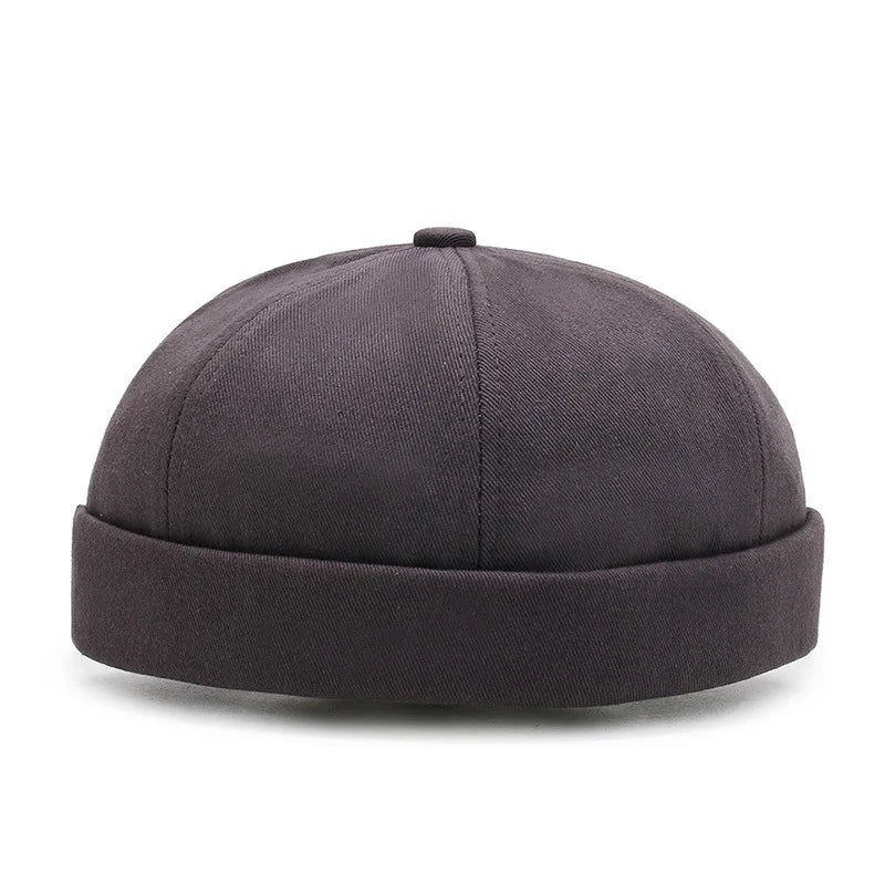 Gorro de punto vintage con bordado de palma para hombre, gorro docker, gorro de propietario de primavera, gorro sin ala unisex de Hip Hop, gorros ajustables
