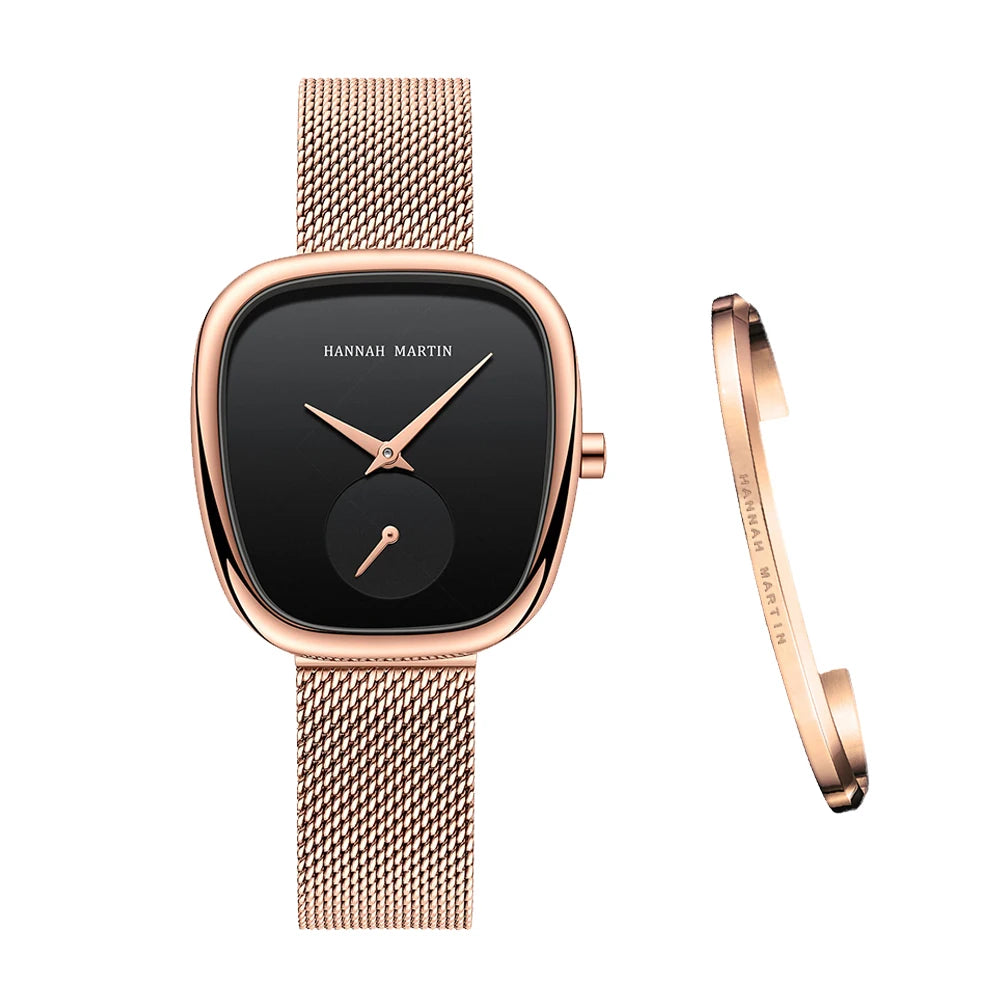 Reloj de pulsera para mujer de cuarzo, de marca superior, de moda de lujo, con movimiento japonés, diseño original, impermeable, con caja de regalo