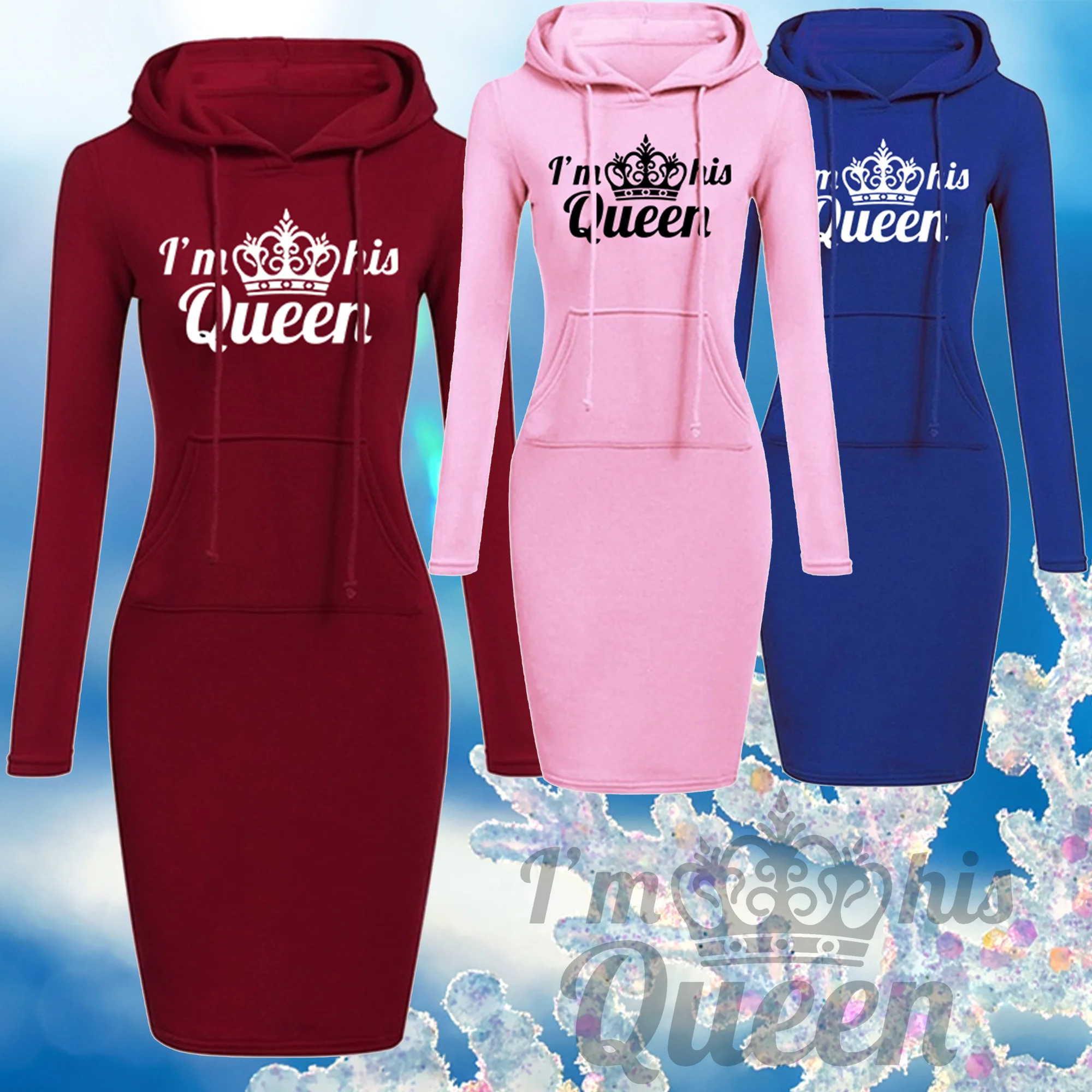 Elegant Queen Hoodie Dress – Chic, Slim & Confidently You