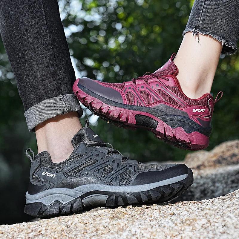 Zapatillas de Senderismo para Mujer y Hombre, Zapatos de Trekking al Aire Libre, Botas de Escalada, Acampada, Antideslizantes, Impermeables, para Caminar, Correr y Entrenar