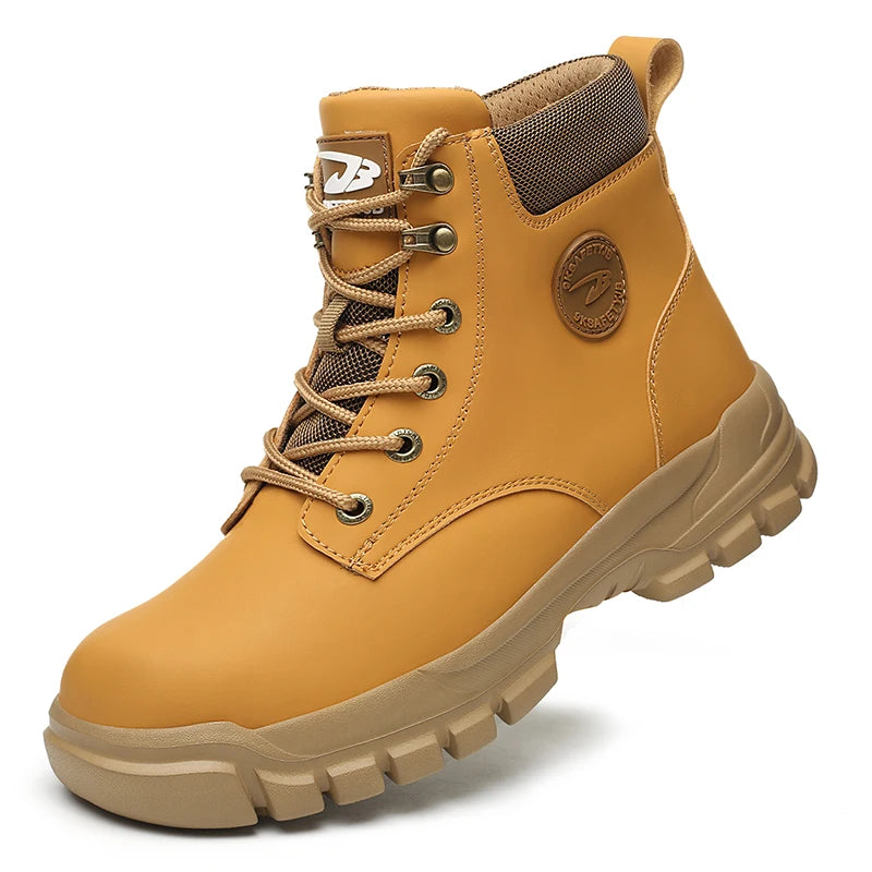 Zapatos de seguridad con puntera de acero para hombres y mujeres, ligeros, anticaída, zapatillas con puntera de acero, botas de trabajo indestructibles, calzado de seguridad para construcción