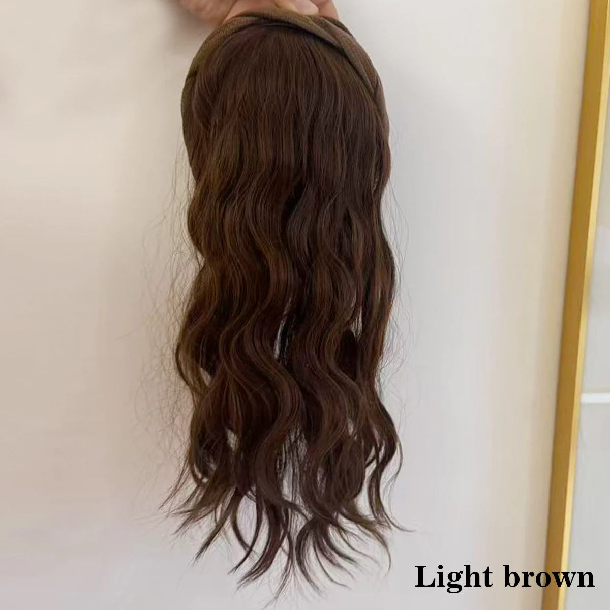 topper Bandeau synthétique cheveux bouclés tête de remplacement bloc perruque pour femmes bandeau résistant à la chaleur extension de cheveux perruque