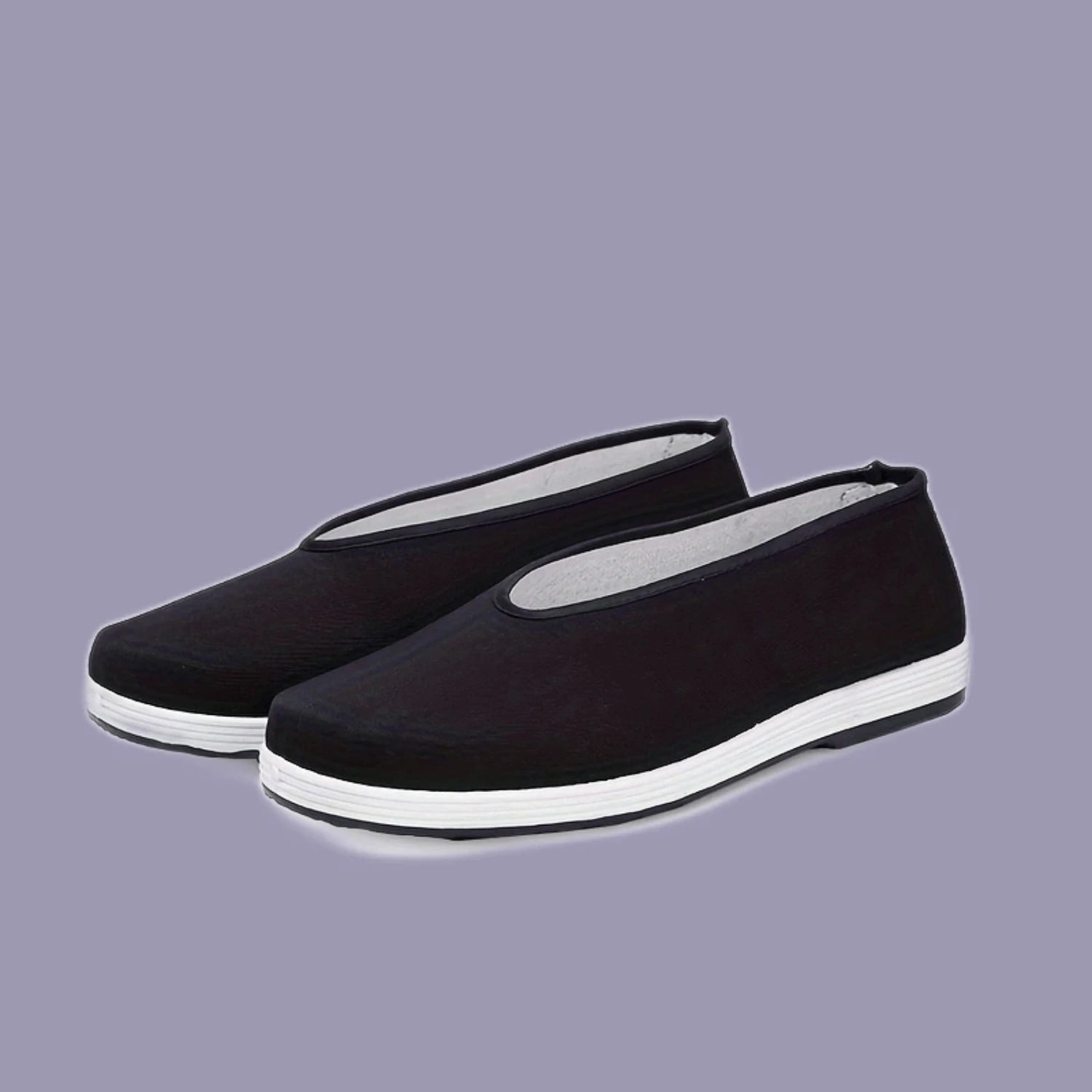 Authentic Suede Round Toe Low Top Casual Flats - Breathable, Lightweight, Slip-On Shoes for Outdoor Walking, Driving, Martial Ar