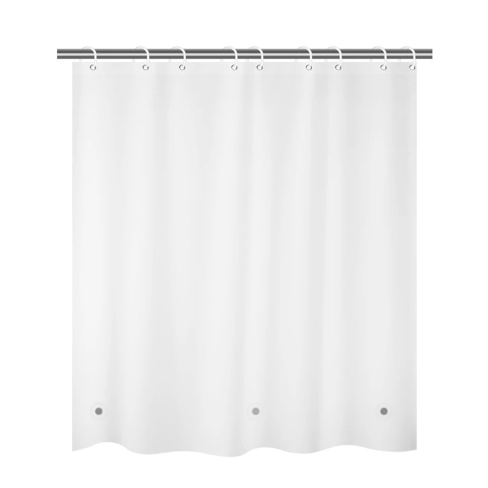 180-230cm Shower Curtains Waterproof Heavy Duty Thick Fabric Bath Curtain for Hotel Bathroom Bathtub Solid White Private Cover