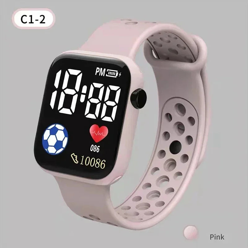 Relojes YIKAZE para niños, reloj digital LED para niños, correa de silicona, reloj electrónico de dibujos animados, reloj deportivo para niños y niñas, regalos