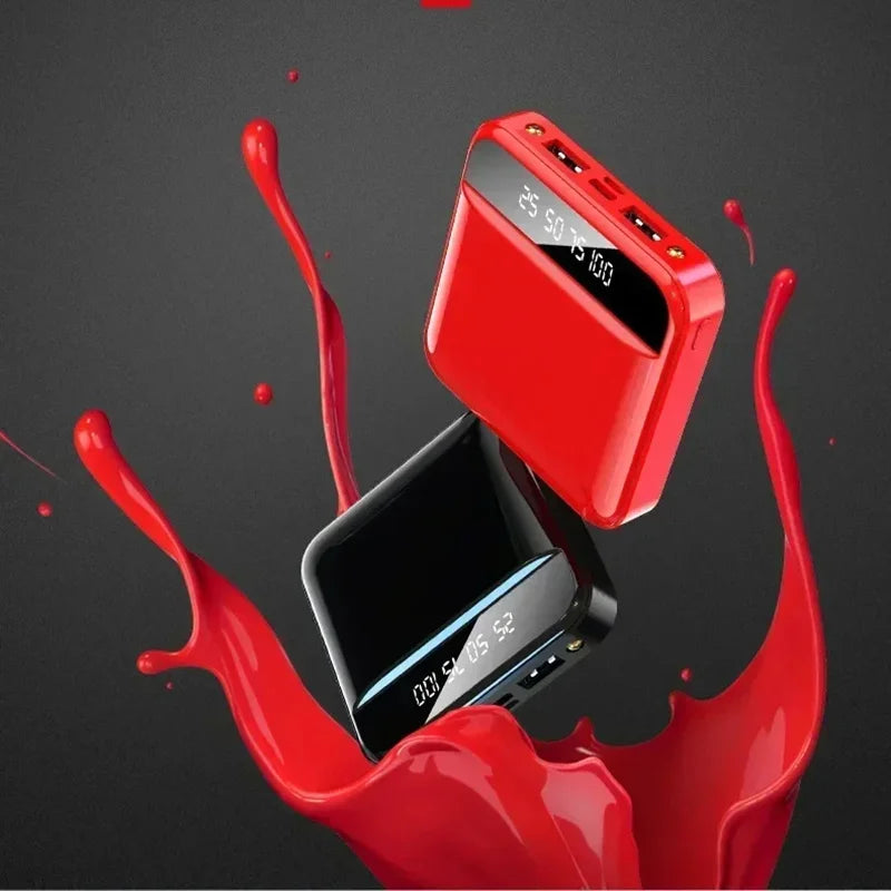 20000mah stor kapasitet mobil powerbank batteriskjerm LED-belysning mini bærbar utendørs telefon universell hurtiglading