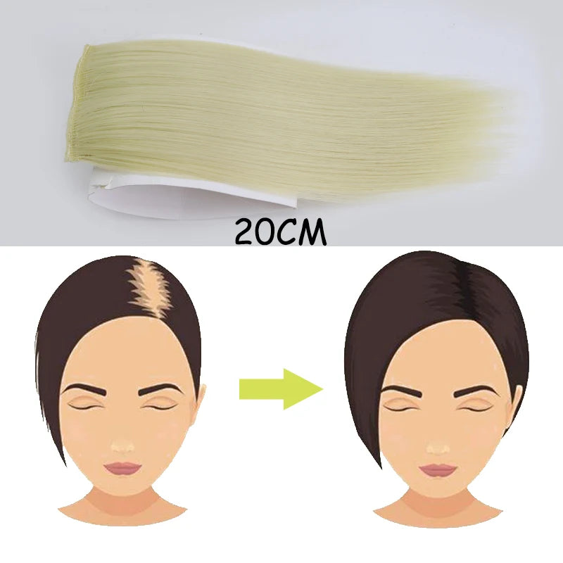 AZQUEEN Almohadillas de cabello sintético invisibles sin costuras con clip de una pieza para aumentar el volumen del cabello, extensiones de cabello, cubrepelo superior lateral