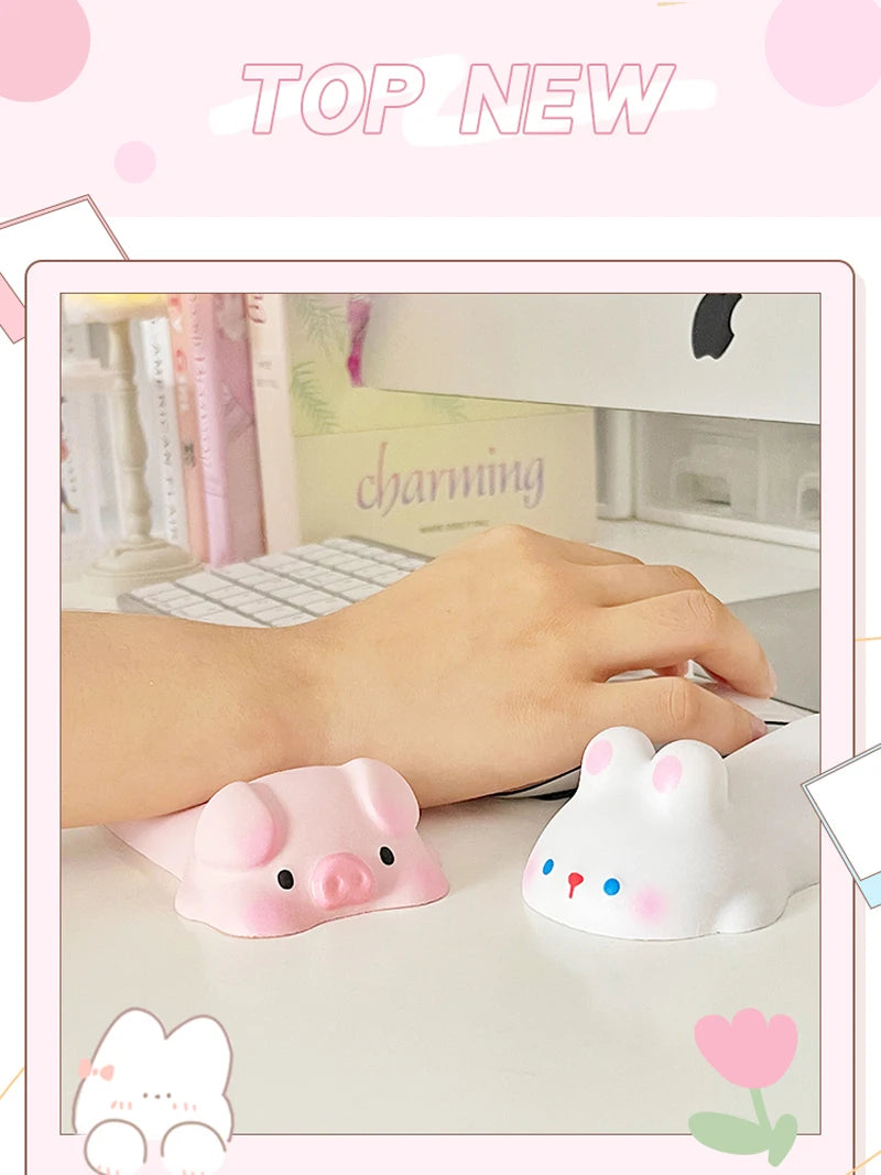 Nuevo y bonito soporte de muñeca para ratón, reposabrazos para ordenador portátil, escritorio ergonómico, juguetes Kawaii de aumento lento