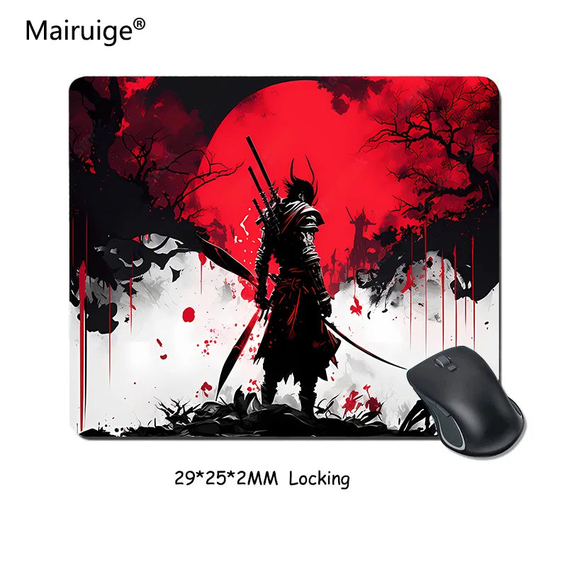 Tapis de souris Samurai Warrior, accessoires pour ordinateur de jeu, clavier, tapis de table, noir, tapis de souris, entreprise, ordinateur portable, accessoire de bureau pour PC