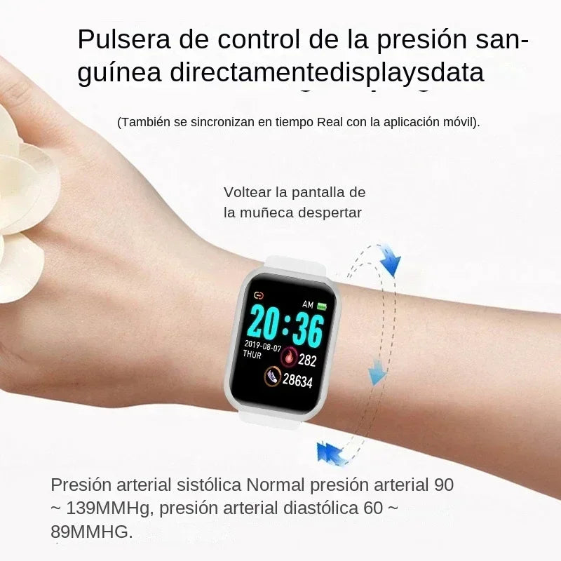 Smartwatch Y68 w/ Color Screen: Activity Tracker, Multi-Sport Mode, Step Counter, Notification Alert, Remote Music/Camera