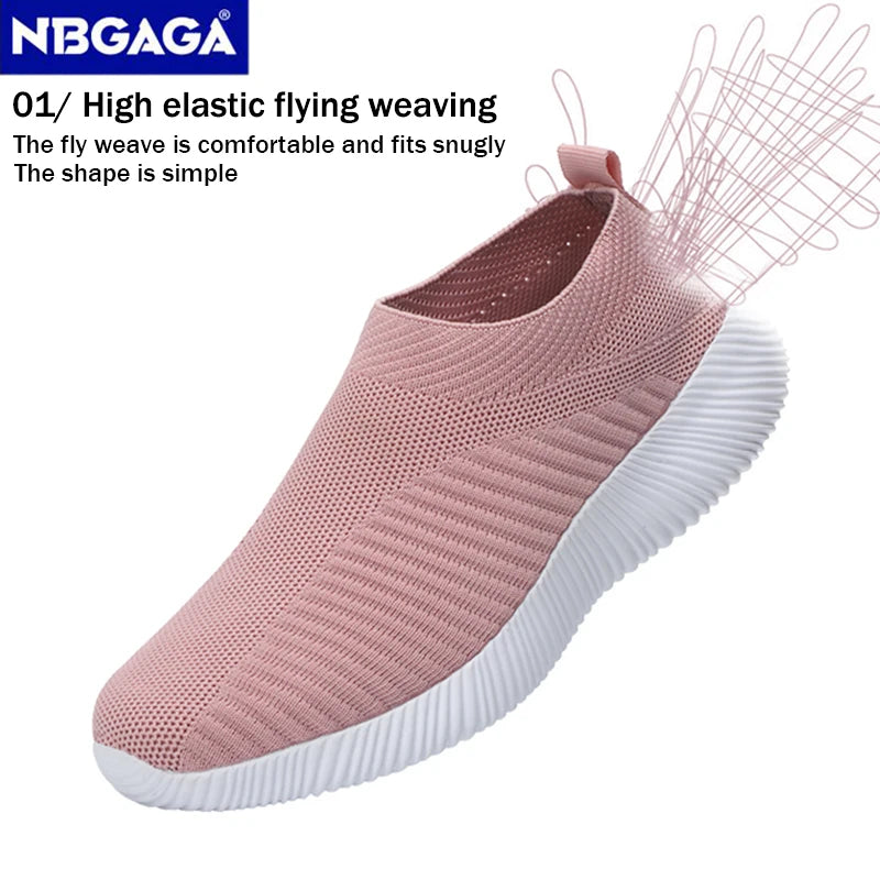 Nuevas zapatillas rosas para mujer, calzado casual, zapatos vulcanizados cómodos, transpirables, planos, sin cordones, mocasines de talla grande 42
