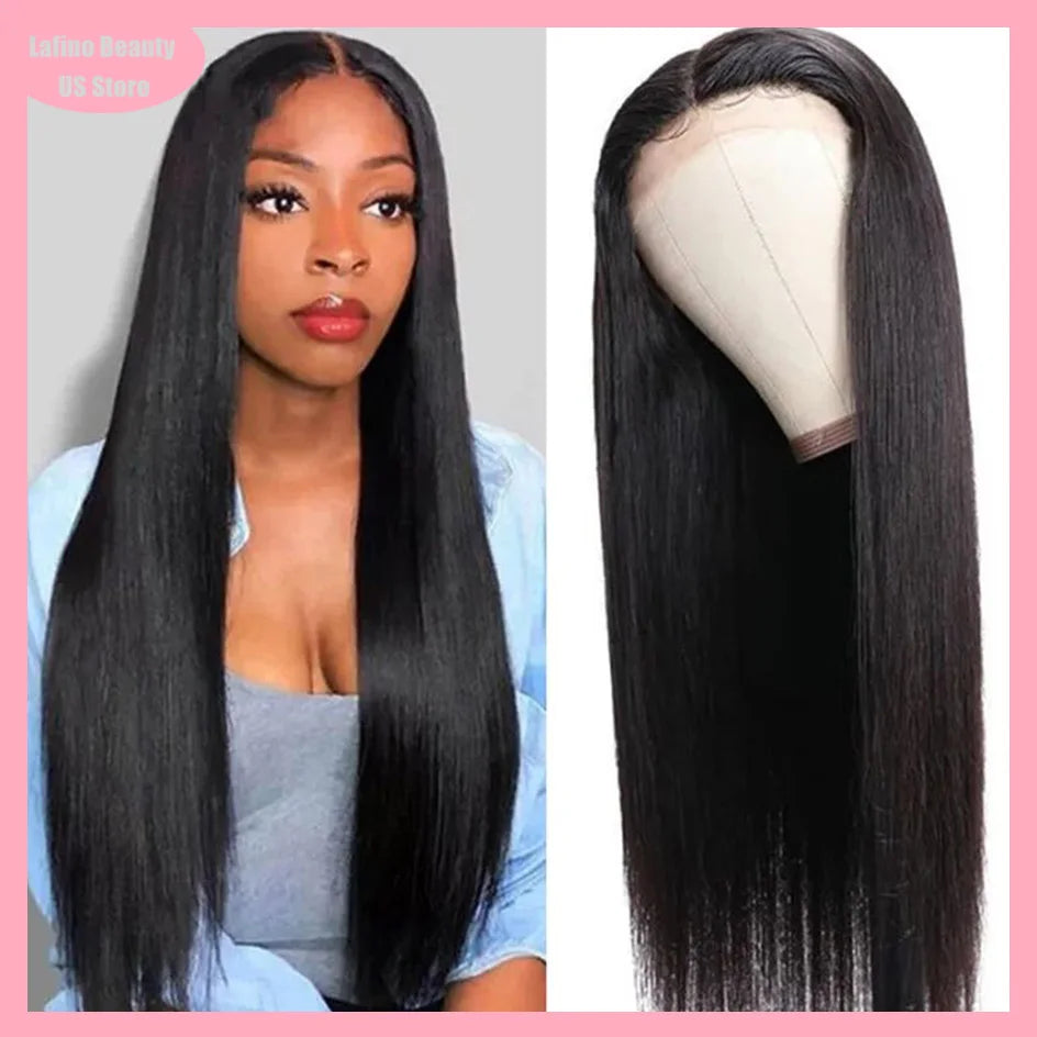 Lafino 5x5 Hd Lace Closure Wig 4x4 Closure Straight Lace Front Wigs Human Hair Bob Wigs Short Wig Black Wig Brazilian For Women