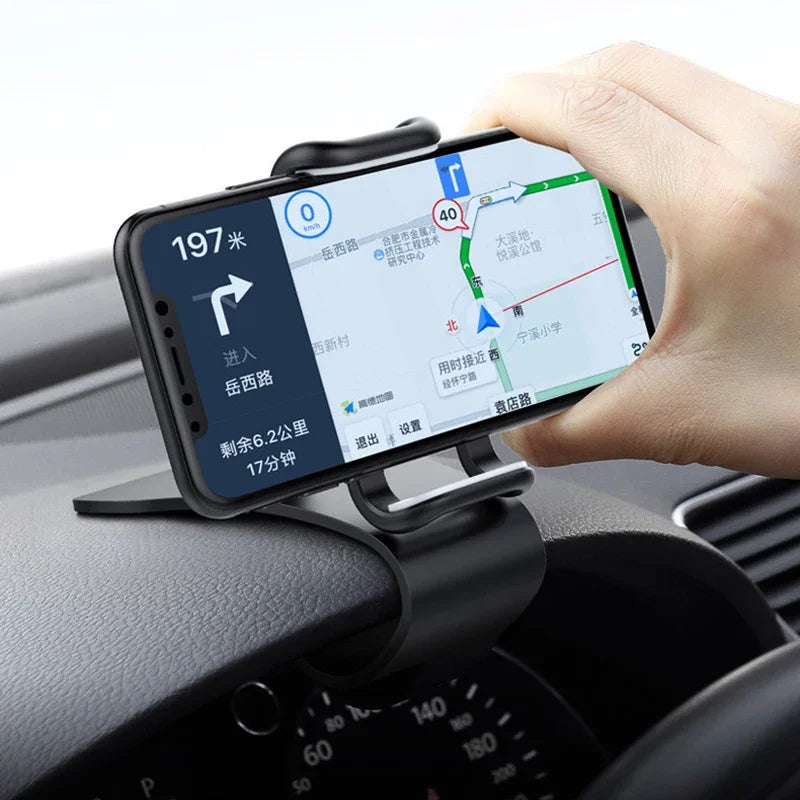 Soporte para teléfono de coche giratorio 360°, soporte universal para celular, soporte para salpicadero de coche con agarre automático, soporte fijo para teléfono móvil