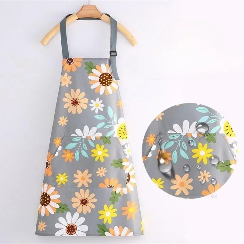 Delantales de cocina impermeables ajustables para moda, preciosos, para cocinar, café, repostería, a prueba de aceite, anti-suciedad, suministros para restaurantes