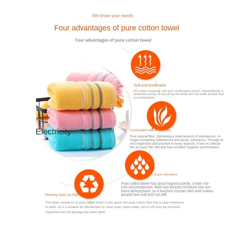 Serviette de bain absorbante pour adulte, couleur unie, douce, pour le visage et les mains, pour la salle de bain, 35 x 75 cm